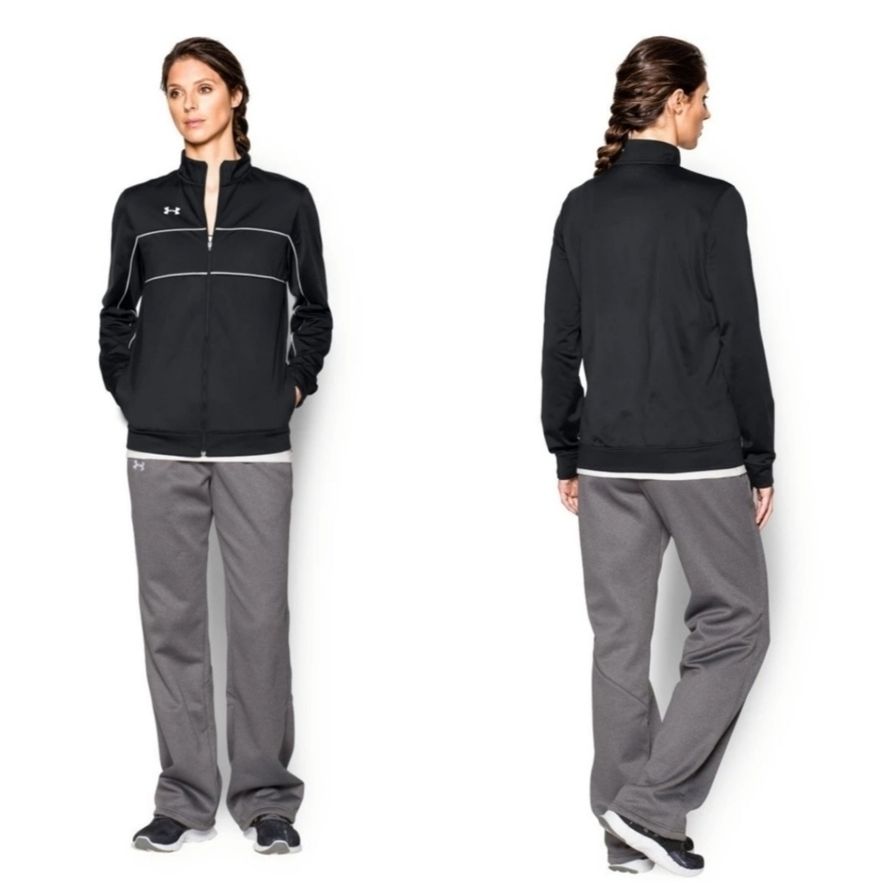 Under Armour Black Rival Knit Warm Up Zip Jacket
